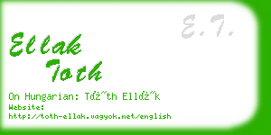 ellak toth business card